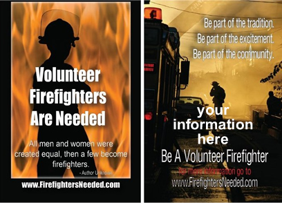 Volunteer Firefighter Recruitment Small Poster 1